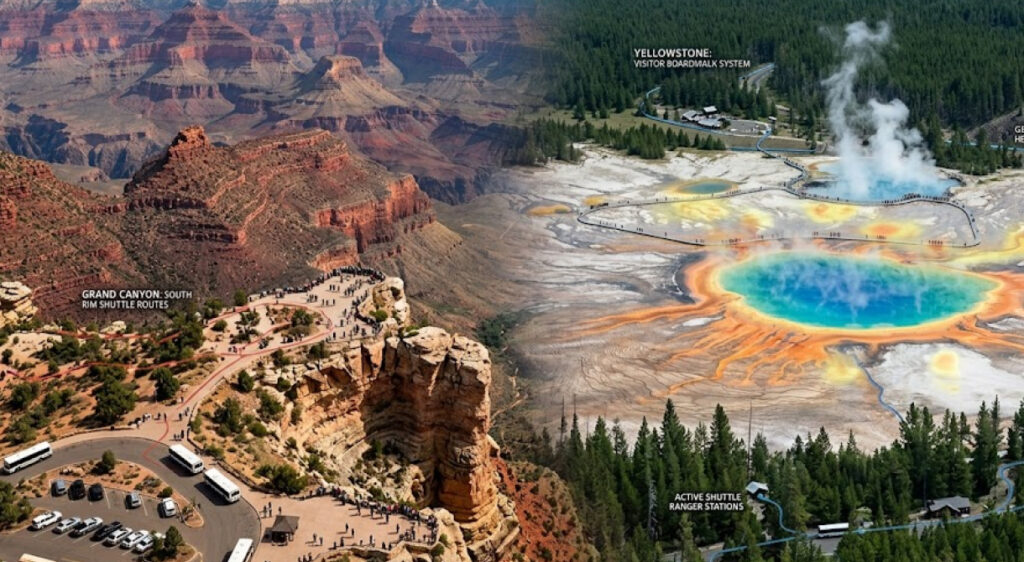 National Park Service Summer 2026 Visitor Management at Yellowstone and Grand Canyon National Parks Open banner options