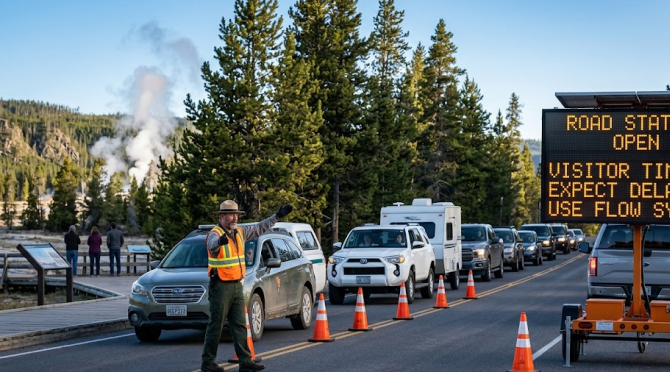 Yellowstone National Park Traffic Flow Adjustments and Entry Coordination