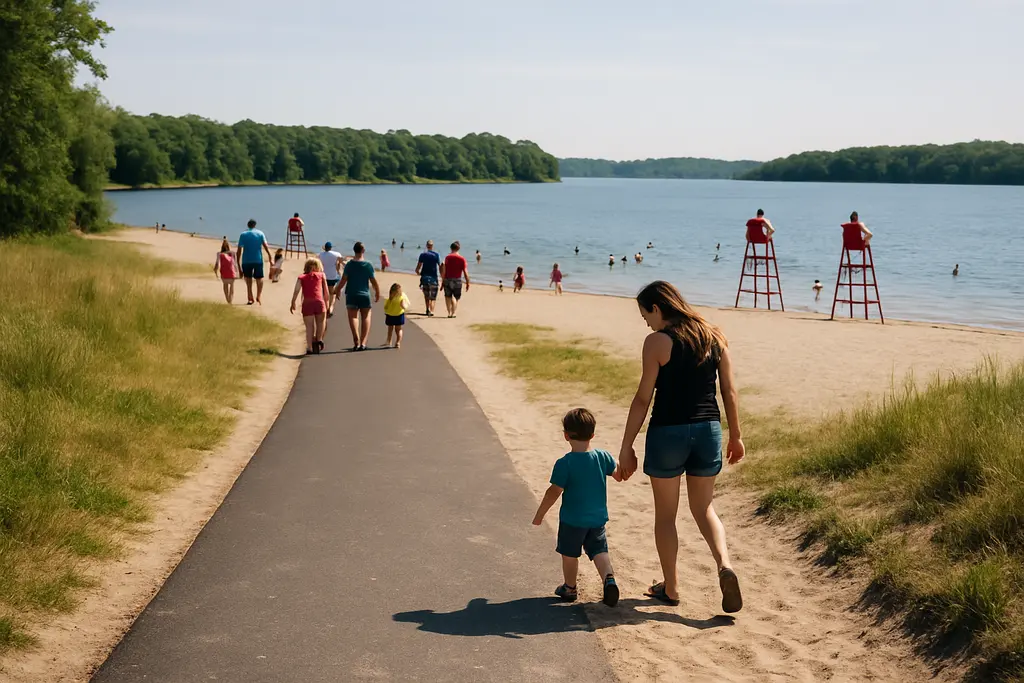 Big Lagoon Safety Upgrades with accessible path near a county park day-use area