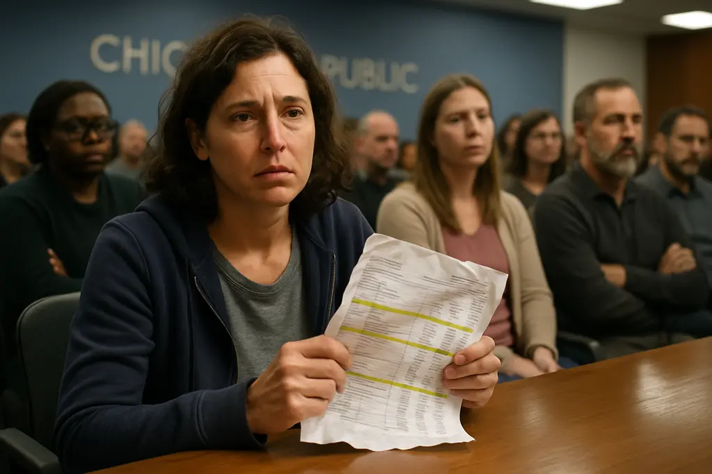 CPS Budget Risks discussed in a Chicago school board meeting room