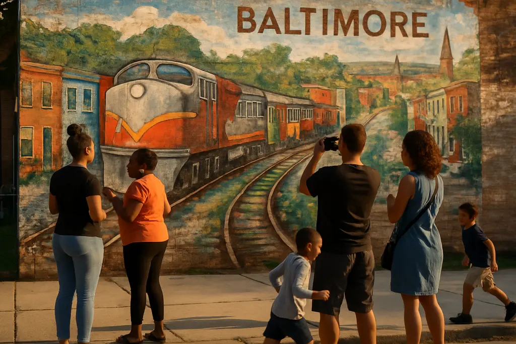 Baltimore Amtrak Grants discussion near a rail corridor and neighborhood meeting space
