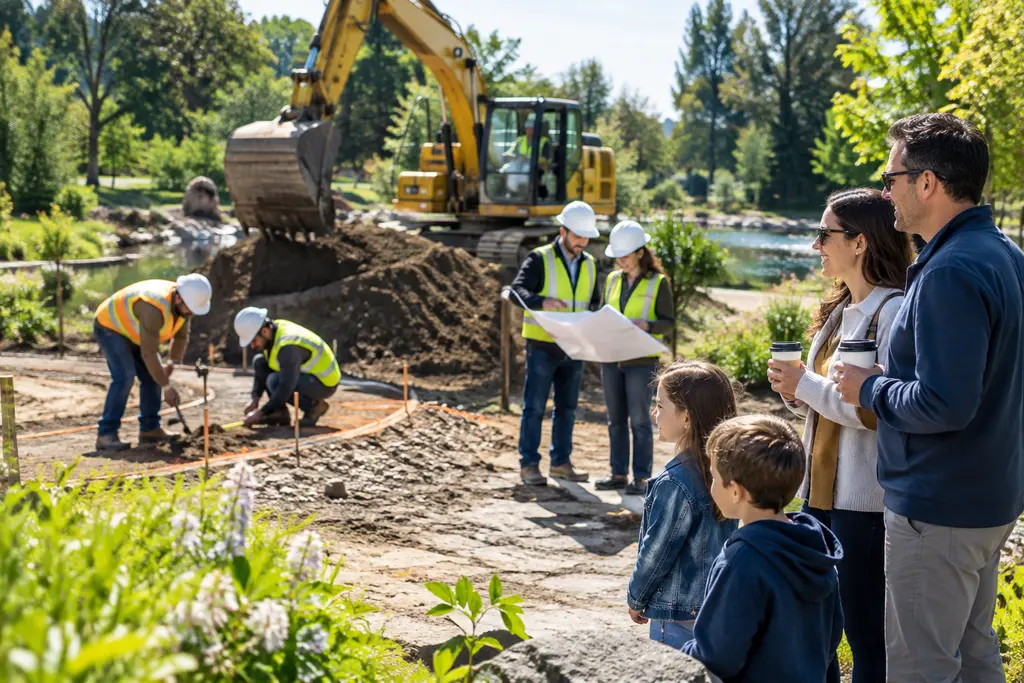 Roy Blunt Luminary Park construction area above I-670 in downtown Kansas City